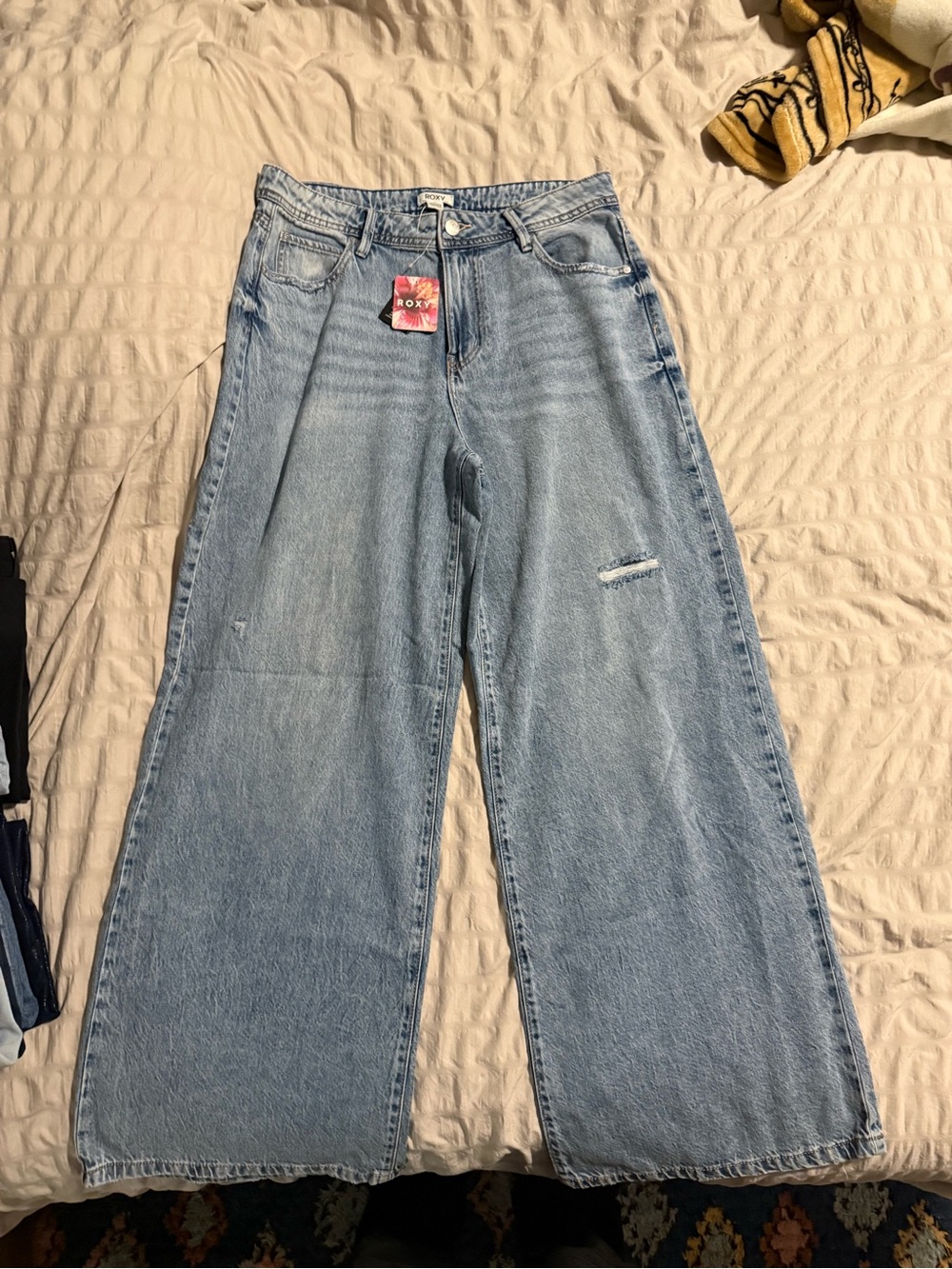 Roxy Light Blue Wide-Leg High-Rise Jeans
